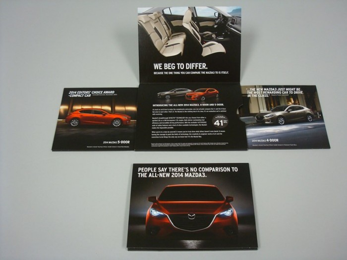 Structural Graphics' Extendo mailer customized for 2014 Mazda 3 