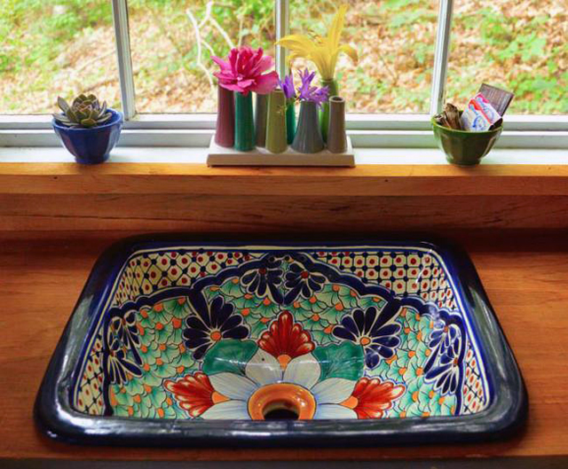 Custom sink design made for a tiny forest house. 